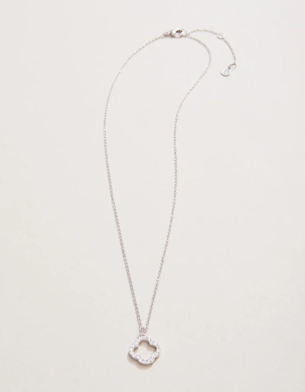 SLV Silver Necklace 18 Lucky One/Quatrefoil