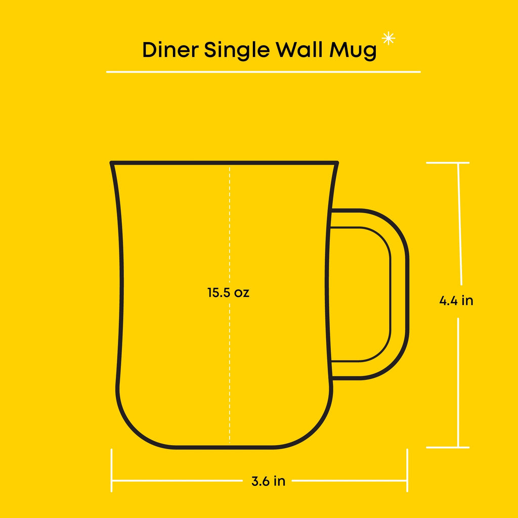 Diner Glass Coffee Mugs