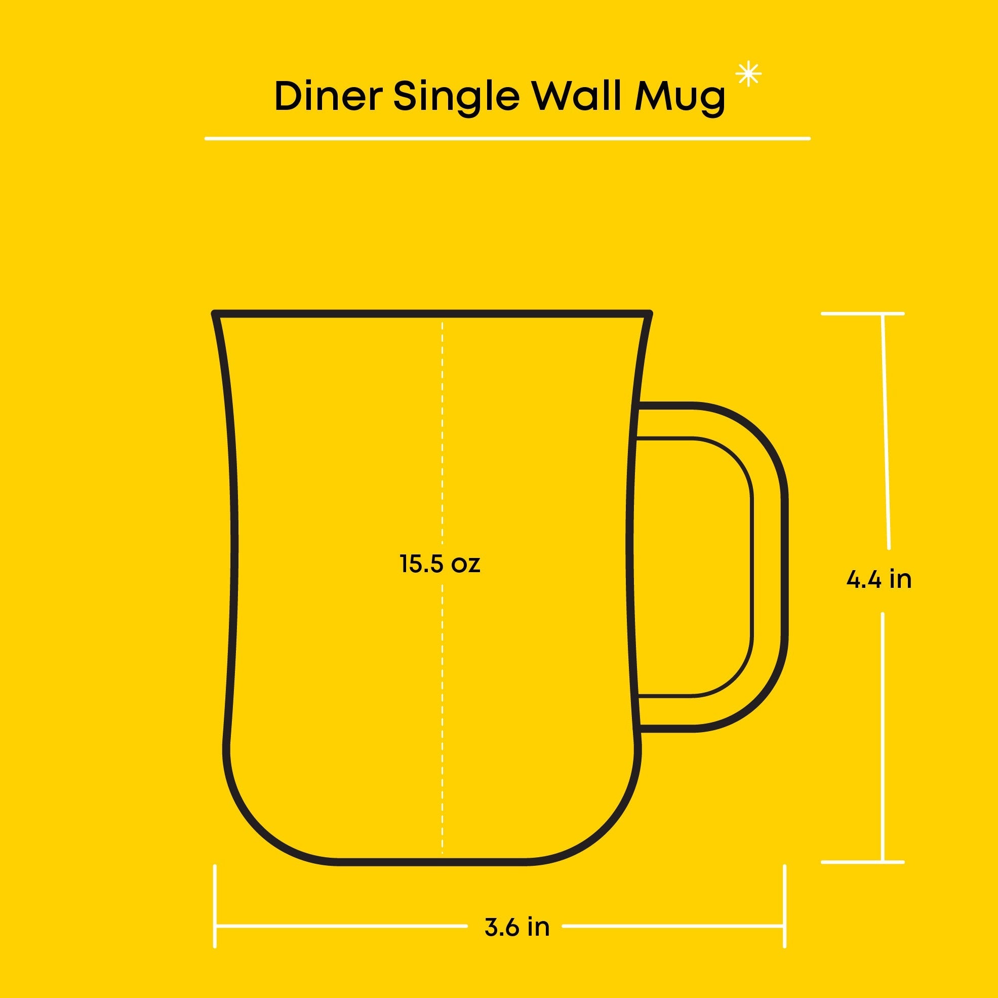 Diner Glass Coffee Mugs