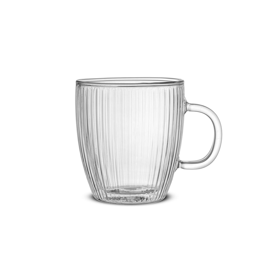 Savor Fluted Double Wall Coffee Glasses