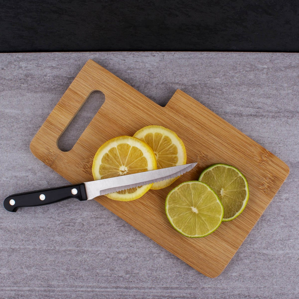 Bamboo Cutting Board  w/ Built-In Knife